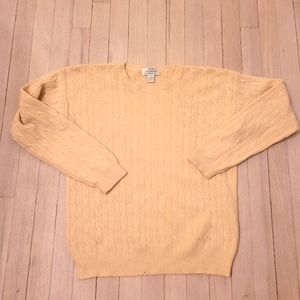 100% cashmere cable sweater